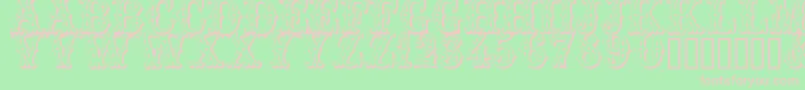 Trocader Font – Pink Fonts on Green Background