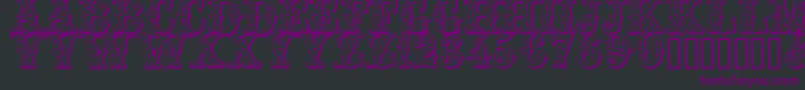 Trocader Font – Purple Fonts on Black Background