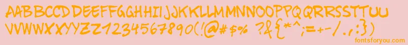 TungusfontTinet Font – Orange Fonts on Pink Background