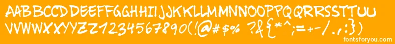 TungusfontTinet Font – White Fonts on Orange Background