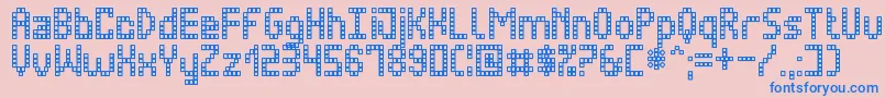 UltraledSt Font – Blue Fonts on Pink Background