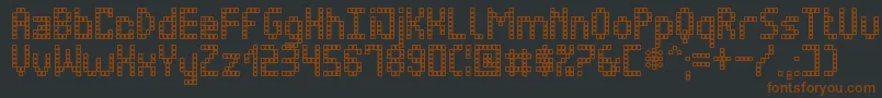 UltraledSt Font – Brown Fonts on Black Background