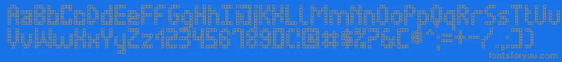 UltraledSt Font – Gray Fonts on Blue Background