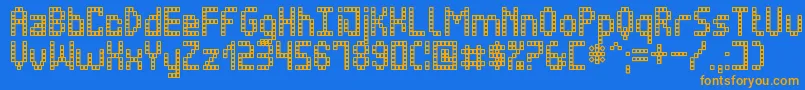 Fonte UltraledSt – fontes laranjas em um fundo azul