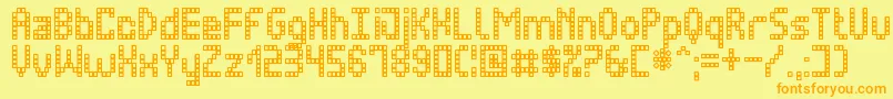 UltraledSt Font – Orange Fonts on Yellow Background