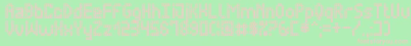 UltraledSt Font – Pink Fonts on Green Background
