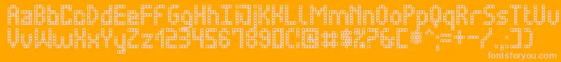 UltraledSt Font – Pink Fonts on Orange Background