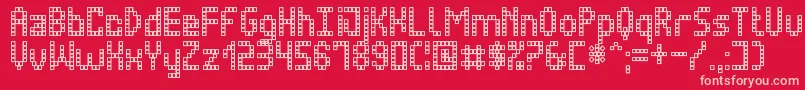 UltraledSt Font – Pink Fonts on Red Background