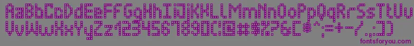 UltraledSt Font – Purple Fonts on Gray Background