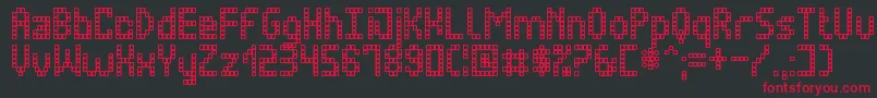 UltraledSt Font – Red Fonts on Black Background