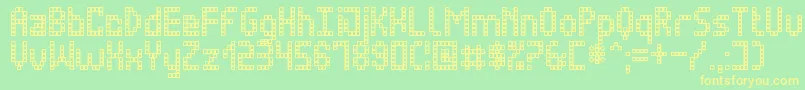 UltraledSt Font – Yellow Fonts on Green Background