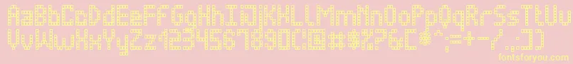 UltraledSt Font – Yellow Fonts on Pink Background