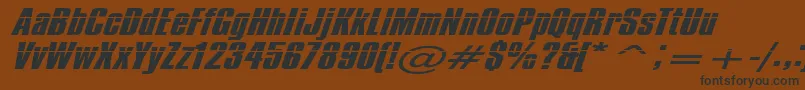 Impossible500-Schriftart – Schwarze Schriften auf braunem Hintergrund