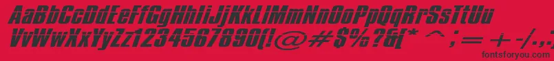 Impossible500 Font – Black Fonts on Red Background