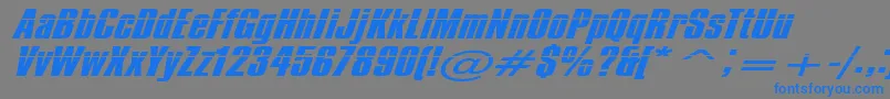 Impossible500 Font – Blue Fonts on Gray Background