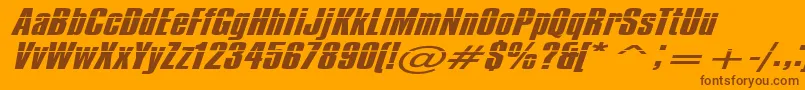 Lisätietoja Impossible500-fontista Impossible500-fontti – ruskeat fontit oranssilla taustalla