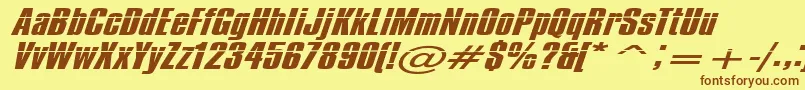 Impossible500 Font – Brown Fonts on Yellow Background