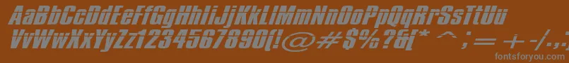 Impossible500 Font – Gray Fonts on Brown Background