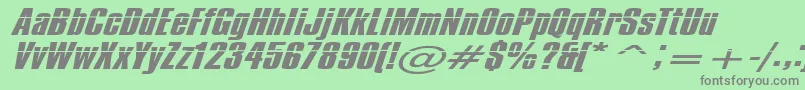 Impossible500 Font – Gray Fonts on Green Background