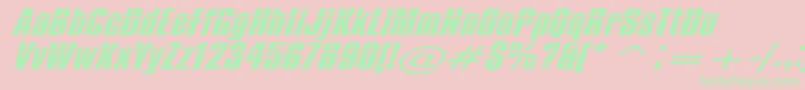 Impossible500 Font – Green Fonts on Pink Background