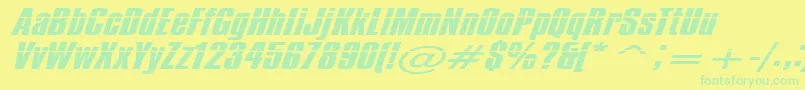 fuente Impossible500 – Fuentes Verdes Sobre Fondo Amarillo