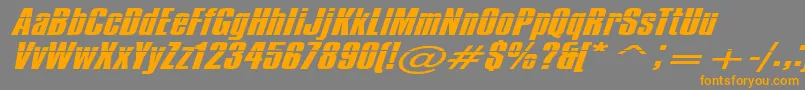 Impossible500 Font – Orange Fonts on Gray Background