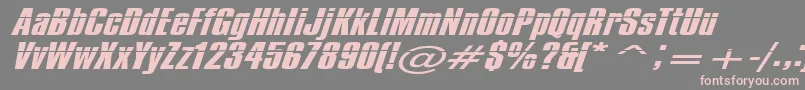 Impossible500 Font – Pink Fonts on Gray Background
