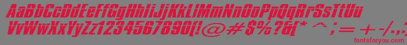 フォントImpossible500 – 赤い文字の灰色の背景