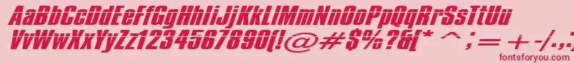 フォントImpossible500 – ピンクの背景に赤い文字