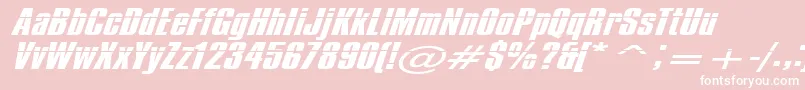 フォントImpossible500 – ピンクの背景に白い文字