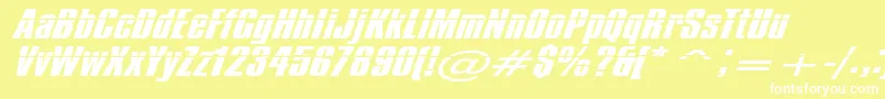 フォントImpossible500 – 黄色い背景に白い文字