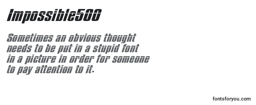 Impossible500 Font