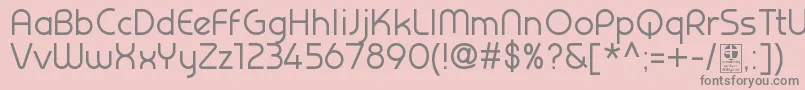 フォントPrestijRegularDemo – ピンクの背景に灰色の文字