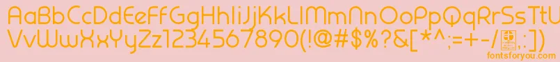 PrestijRegularDemo Font – Orange Fonts on Pink Background