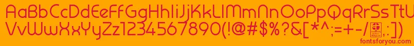 PrestijRegularDemo Font – Red Fonts on Orange Background
