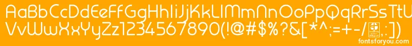 PrestijRegularDemo Font – White Fonts on Orange Background