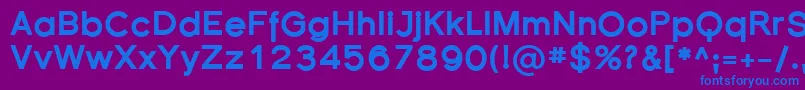 フォントFlorsn33 – 紫色の背景に青い文字