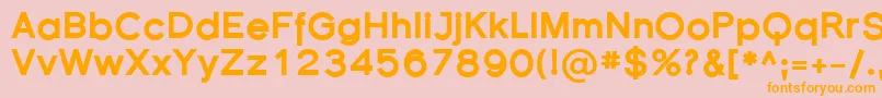 Florsn33 Font – Orange Fonts on Pink Background