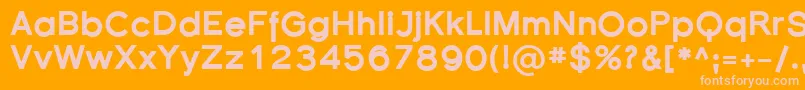 Florsn33 Font – Pink Fonts on Orange Background