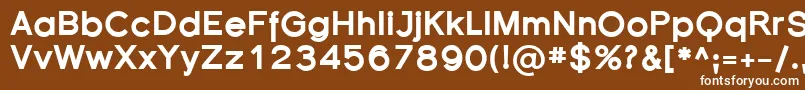 フォントFlorsn33 – 茶色の背景に白い文字