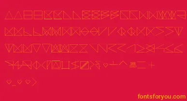 SangBleu font – Orange Fonts On Red Background