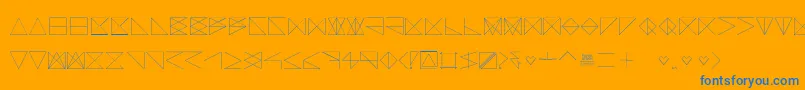フォントSangBleu – オレンジの背景に青い文字