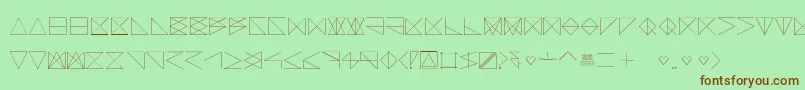SangBleu-Schriftart – Braune Schriften auf grünem Hintergrund
