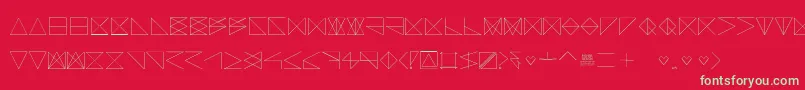 SangBleu Font – Green Fonts on Red Background