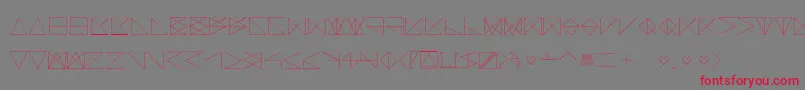 フォントSangBleu – 赤い文字の灰色の背景