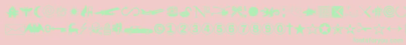 Swansymbolc Font – Green Fonts on Pink Background