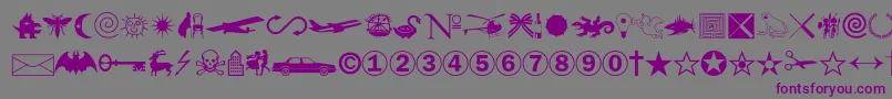 Swansymbolc Font – Purple Fonts on Gray Background