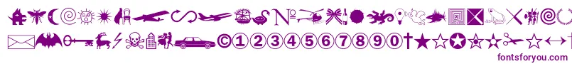 Swansymbolc Font – Purple Fonts on White Background