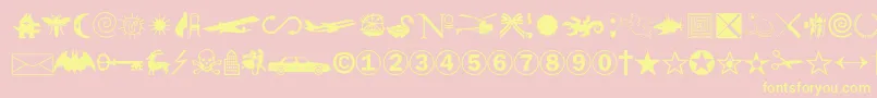 Swansymbolc Font – Yellow Fonts on Pink Background