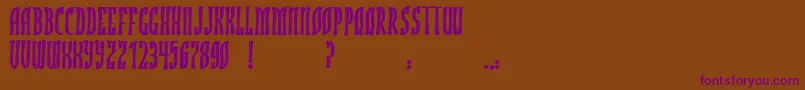 JmhRojoBold Font – Purple Fonts on Brown Background